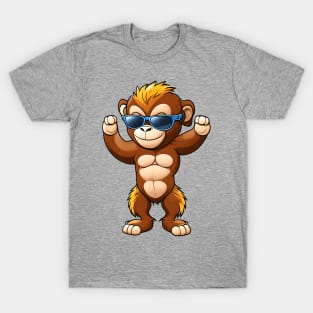 Monkey in cartoon style T-Shirt